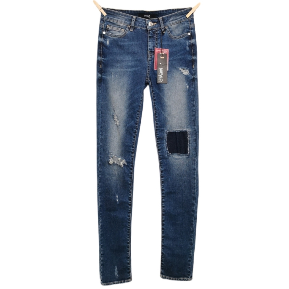 25/31 BUFFALO Faith Skinny Mid Rise, Repaired Jeans NWT